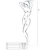 PASSION - FEMME BS049 BODYSTOCKING BLANC TAILLE UNIQUE