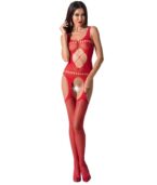 PASSION - FEMME BS057 BODYSTOCKING ROUGE TAILLE UNIQUE