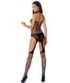 PASSION - FEMME BS060 BODYSTOCKING NOIR TAILLE UNIQUE