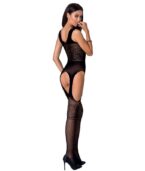 PASSION - FEMME BS061 BODYSTOCKING NOIR TAILLE UNIQUE