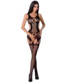 PASSION - FEMME BS066 BODYSTOCKING NOIR TAILLE UNIQUE