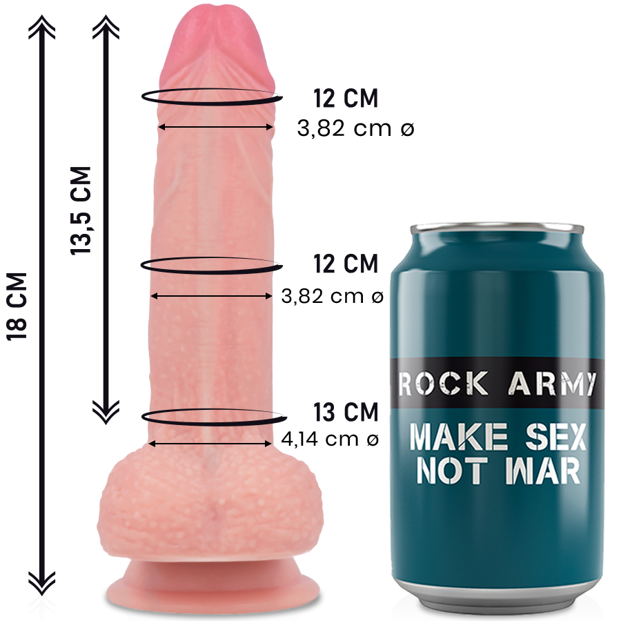 ROCKARMY - SILICONE LIQUIDE PREMIUM MUSTANG RÉALISTE 18 CM -O- 4.14 CM