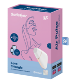 SATISFYER - STIMULATEUR ET VIBRATEUR AIR LOVE TRIANGLE BLANC