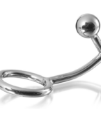 METAL HARD - ANNEAU COCK RING AVEC CROCHET INTRUS ANAL 40MM