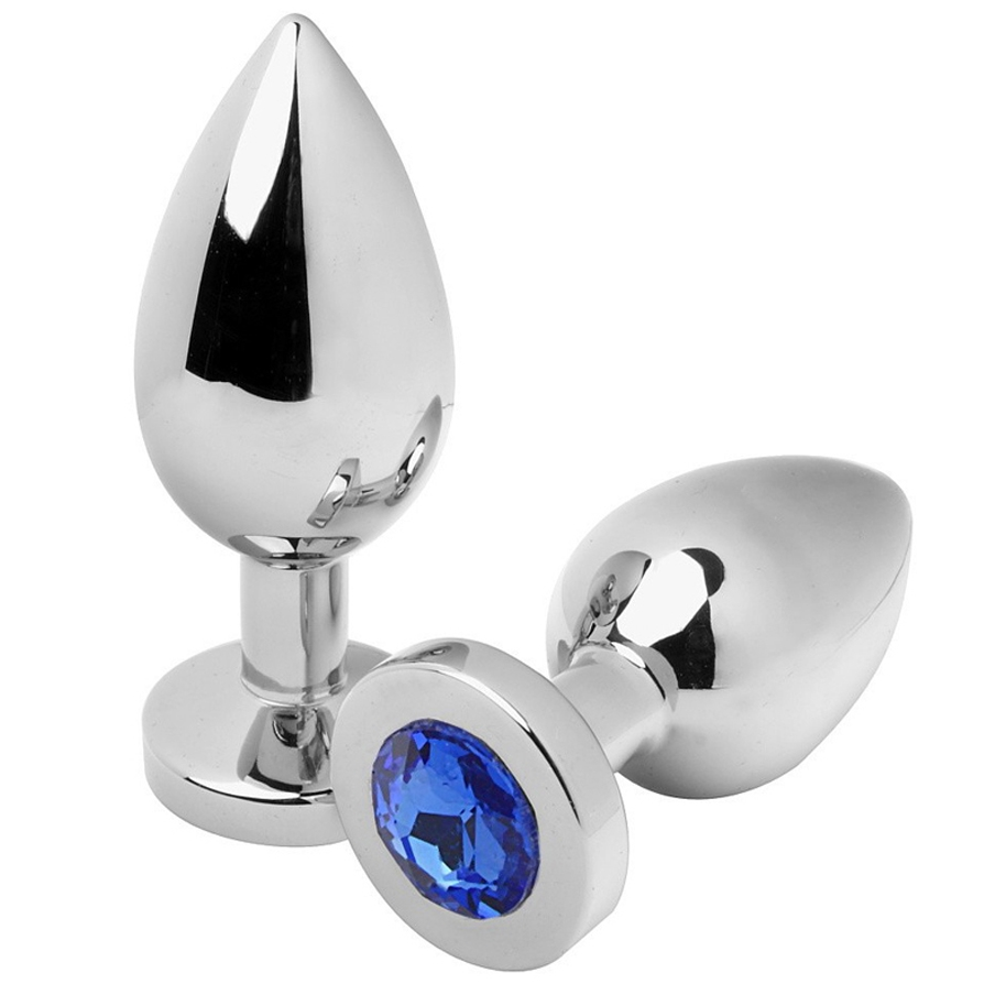 METAL HARD - PLUG ANAL BLEU DIAMANT PETIT 5