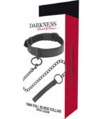 DARKNESS - COLLIER NOIR AVEC CHAÎNE