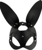 COQUETTE CHIC DESIRE - MASQUE EN CUIR VEGAN AVEC OREILLES DE LAPIN