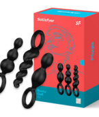 SATISFYER - JEU DE BOUCHONS ANAL 3 PCS NOIR