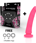 DELTA CLUB - TOYS HARNAIS + DONG SILICONE ROSE 17 CM -O- 3 CM