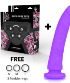 DELTA CLUB - TOYS HARNAIS + DONG SILICONE VIOLET 23 CM -O- 4.5 CM