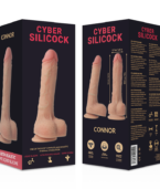 CYBER SILICOCK - STRAP-ON CONNOR SILICONE LIQUIDE AVEC 3 ANNEAUX GRATUITS 20.5 CM -O- 3.7 CM