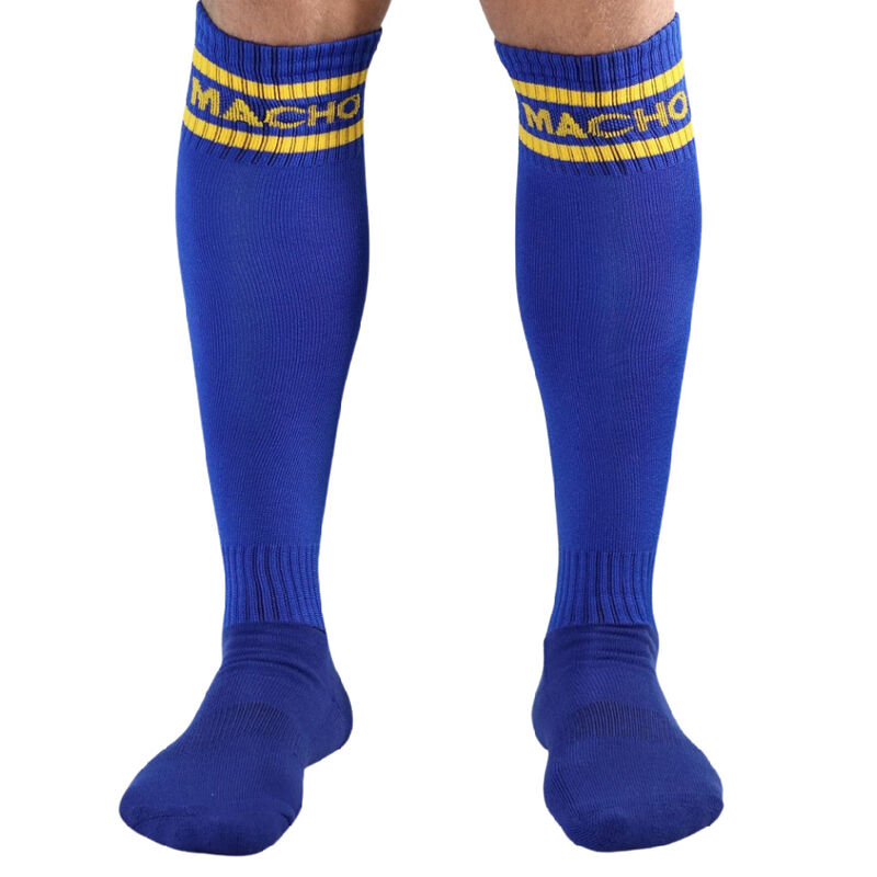 MACHO - CHAUSSETTES LONGUES TAILLE UNIQUE BLEU