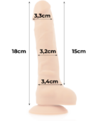 COCK MILLER - HARNAIS + COCKSIL ARTICULABLE DENSITÉ SILICONE 18 CM