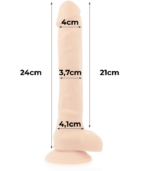 COCK MILLER - HARNAIS + COCKSIL ARTICULABLE DENSITÉ SILICONE 24 CM