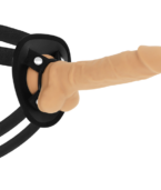 COCK MILLER - HARNAIS + COCKSIL ARTICULABLE DENSITÉ SILICONE 18 CM