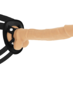 COCK MILLER - HARNAIS + COCKSIL ARTICULABLE DENSITÉ SILICONE 24 CM