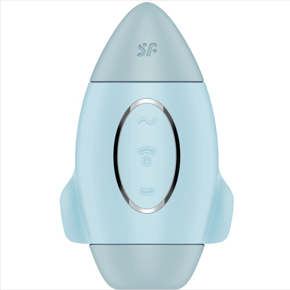 SATISFYER - MISSION CONTROL BLEU PETIT VIBRATEUR  DOUBLE IMPULSION