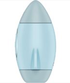 SATISFYER - MISSION CONTROL BLEU PETIT VIBRATEUR  DOUBLE IMPULSION