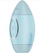 SATISFYER - MISSION CONTROL BLEU PETIT VIBRATEUR  DOUBLE IMPULSION