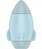 SATISFYER - MISSION CONTROL BLEU PETIT VIBRATEUR  DOUBLE IMPULSION