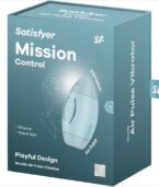 SATISFYER - MISSION CONTROL BLEU PETIT VIBRATEUR  DOUBLE IMPULSION