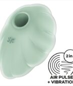 SATISFYER - VIBRATEUR CLOUD DANCER VERT AIR PULSE