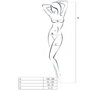 PASSION - FEMME BS077 BODYSTOCKING TAILLE UNIQUE BLANC