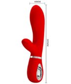 PRETTY LOVE - VIBRATEUR MULTIFONCTION G-SPOT THOMAS ROUGE