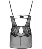 LIVCO CORSETTI FASHION - BARIRIN LC 90633 CHEMISE + CULOTTE NOIR L/XL