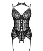 LIVCO CORSETTI FASHION - COLLECTION GIELLANDRA FOR THE SENSES CORSET + CULOTTE NOIR