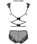 LIVCO CORSETTI FASHION - PALMENOM LC 90614 SOUTIEN-GORGE + CULOTTE NOIR