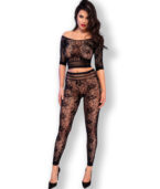 CHILIROSE - CR 4661 TOP & LEGGINS NOIR S/M