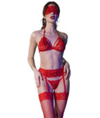 CHILIROSE - CR 4467 ENSEMBLE QUATRE PIÈCES ROUGE S/M