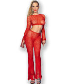 CHILIROSE - CR 4648 HAUT ET PANTALON ROUGE S/L