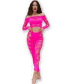 CHILIROSE - CR 4632 HAUT & PANTALON FUCHSIA S/L