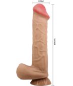 PRETTY LOVE - SÉRIE SLIDING SKIN GODE RÉALISTE AVEC VENTOUSE SLIDING SKIN FLESH 26 CM