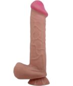 PRETTY LOVE - SÉRIE SLIDING SKIN GODE RÉALISTE AVEC VENTOUSE SLIDING SKIN MARRON 26 CM