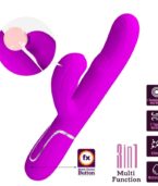 PRETTY LOVE - VIBRATEUR POINT G MULTIFONCTION 3 EN 1 PERLITA VIOLET