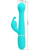 PRETTY LOVE - VIBRATEUR DEJON RABBIT 3 EN 1 MULTIFONCTION VERT AQUA