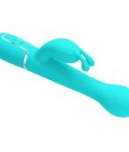 PRETTY LOVE - VIBRATEUR DEJON RABBIT 3 EN 1 MULTIFONCTION VERT AQUA