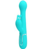 PRETTY LOVE - VIBRATEUR DEJON RABBIT 3 EN 1 MULTIFONCTION VERT AQUA