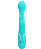 PRETTY LOVE - VIBRATEUR DEJON RABBIT 3 EN 1 MULTIFONCTION VERT AQUA