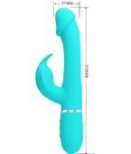 PRETTY LOVE - VIBRATEUR DEJON RABBIT 3 EN 1 MULTIFONCTION VERT AQUA