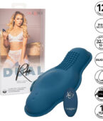 CALEXOTICS - RIDER MASSAGER DOUBLE MOTEUR TÉLÉCOMMANDE BLEU