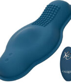 CALEXOTICS - RIDER MASSAGER DOUBLE MOTEUR TÉLÉCOMMANDE BLEU