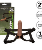 CALEXOTICS - EXTENSION PERFORMANCE MAXX RÉALISTE AVEC HARNAIS PEAU MARRON