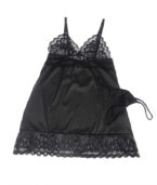 SUBBLIME - BABYDOLL AVEC POITRINE IMPRIMÉ FLEURI NOIR S/M