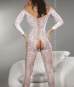 LIVCO CORSETTI FASHION - ZITA LC 17199 BODYSTOCKING CROCHLESS BLANC TAILLE UNIQUE