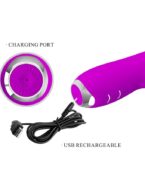 PRETTY LOVE - VIBRATEUR RECHARGEABLE RACHEL AVEC VENTOUSE VIOLET