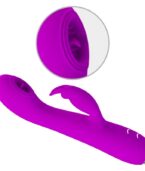 PRETTY LOVE - VIBRATEUR RECHARGEABLE RACHEL AVEC VENTOUSE VIOLET